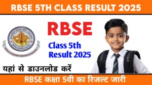 RBSE 5th Class Result 2025