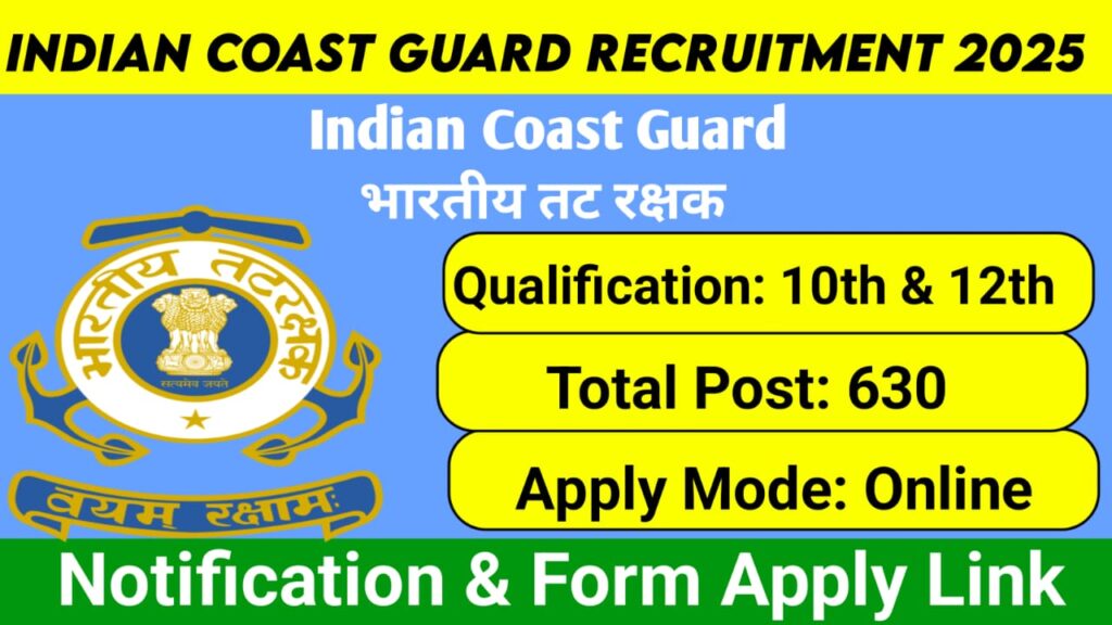Indian Coast Guard Recruitment 2025