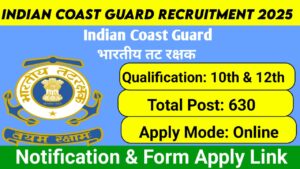 Indian Coast Guard Recruitment 2025