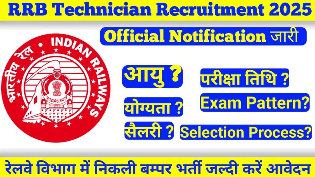RRB Technician Recruitment 2025