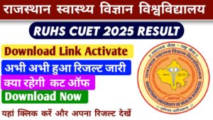 RUHS CUET 2025 Result