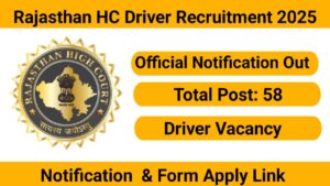 Rajasthan HC Driver Recruitment 2025