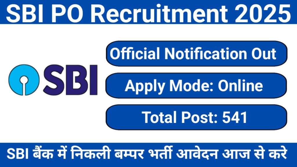 SBI PO Recruitment 2025