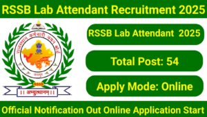 RSSB Lab Attendant Recruitment 2025